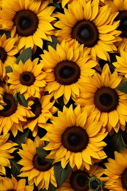 Girasoles generados por Ai