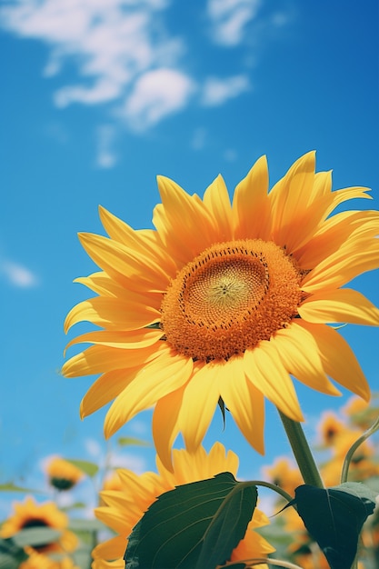 Foto gratuita girasoles generados por ai