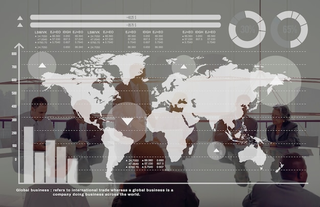 Global Business Graph Growth Finanzas Stock Market Concept