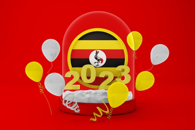 Foto gratuita globo terráqueo de uganda 2023