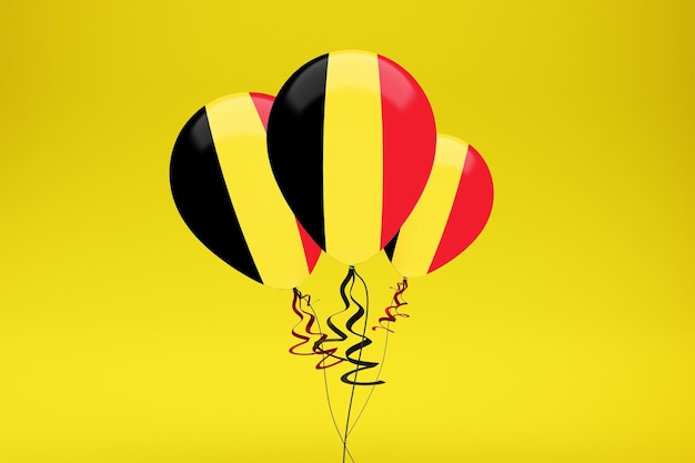 Foto gratuita globos de la bandera de bélgica