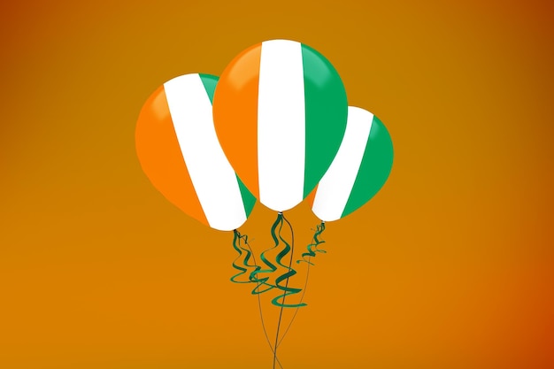 Foto gratuita globos de la bandera de costa de marfil