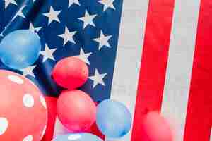 Foto gratuita globos en la bandera de estados unidos