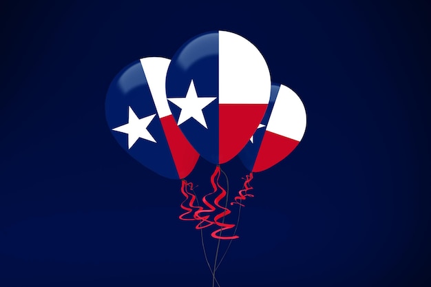 Foto gratuita globos de la bandera de texas