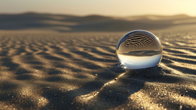 Gota de agua realista con un ecosistema para el día mundial del agua.