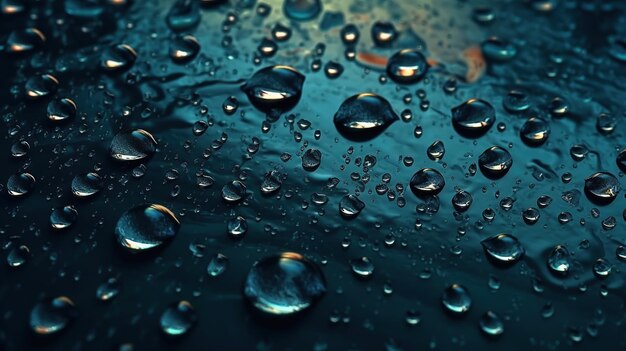 Gotas de agua en la pantalla Imagen generada por Ai