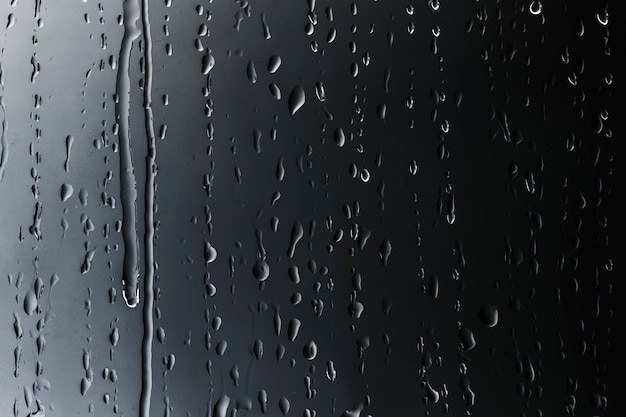 Gotas de lluvia sobre fondo con textura de vidrio
