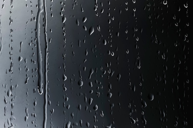 Gotas de lluvia sobre vidrio con textura