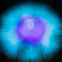 Foto gratuita gradiente abstracto borrosa movimiento azul luces de neón de una rueda de maravilla