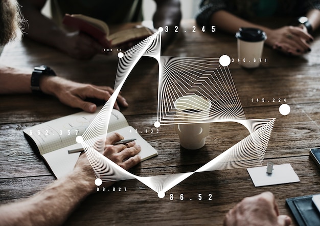 Foto gratuita gráfico datos mostrar resumen análisis icono gráfico