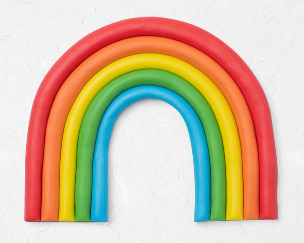 Gráfico lindo del arte colorido de la arcilla seca del arco iris para los niños