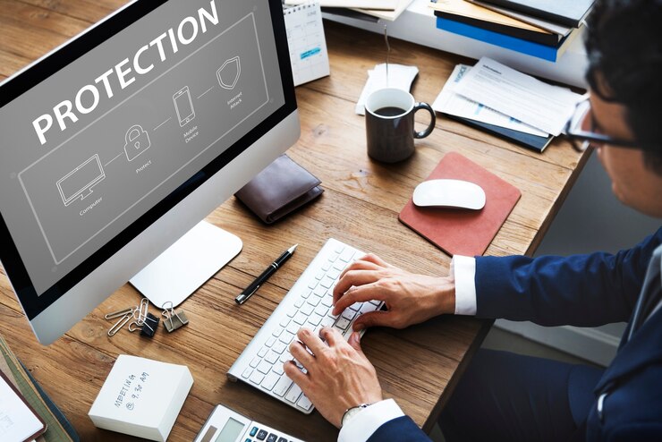 Foto gratuito gráfico de protección de datos del sistema de seguridad informática