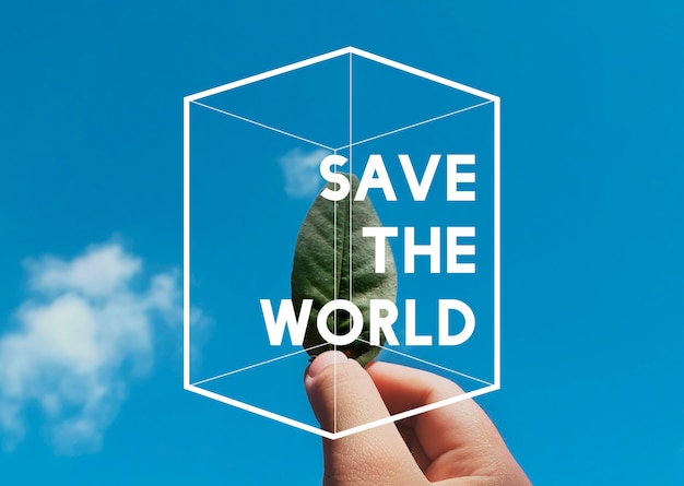 Gráfico de sostenibilidad del medio ambiente de Save The World