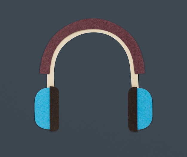 Gráficos de hipster icono de auriculares portátiles
