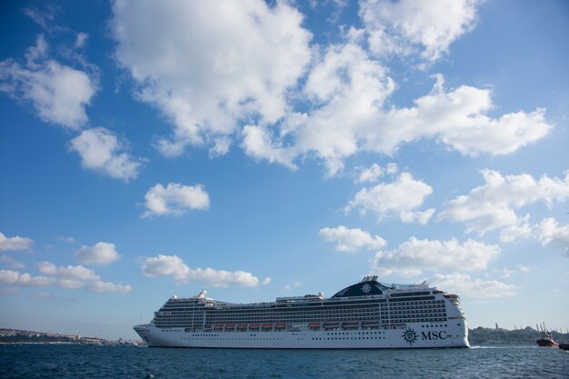 Gran barco para viajes en crucero