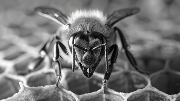 Granja de abejas de cerca