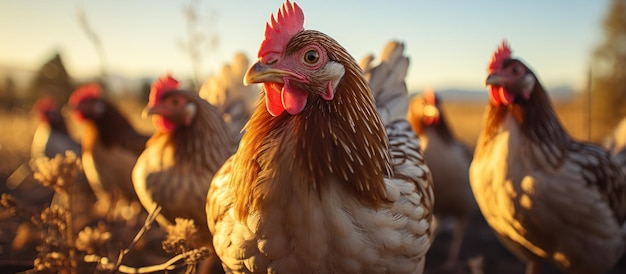 Foto gratuita granja dedicada a la producción de productos de pollo de primera calidad