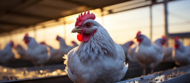 Foto gratuita granja de pollos de alta calidad comprometida con productos avícolas de calidad superior