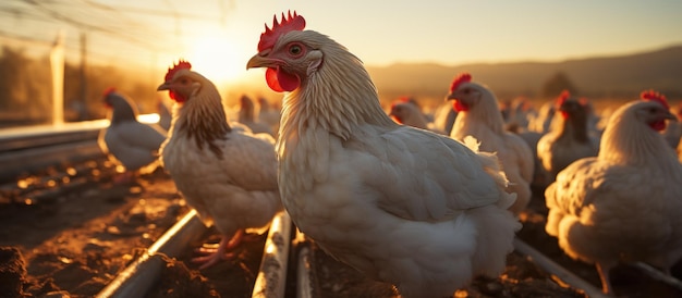 Foto gratuita granja de pollos de alta calidad comprometida con productos avícolas de calidad superior