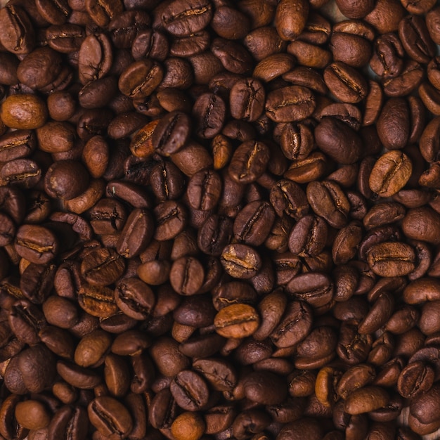 Granos de café con textura de fondo