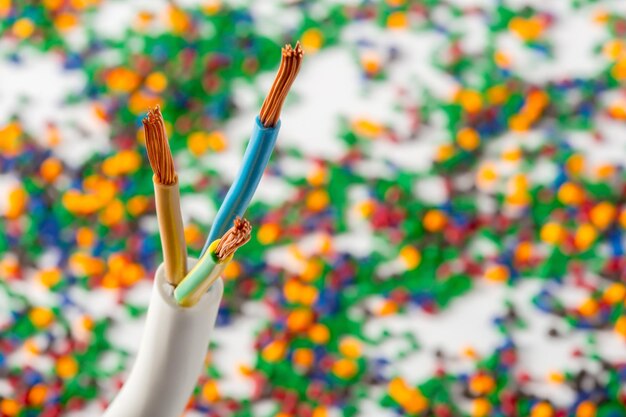 Gránulos de polímero de plástico de colores para cables