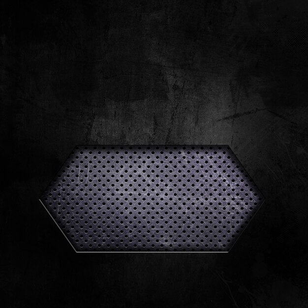 Grunge oscuro con recorte que muestra metal perforado