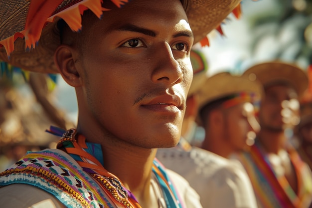 Foto gratuita un grupo de amigos colombianos pasando tiempo juntos y divirtiéndose