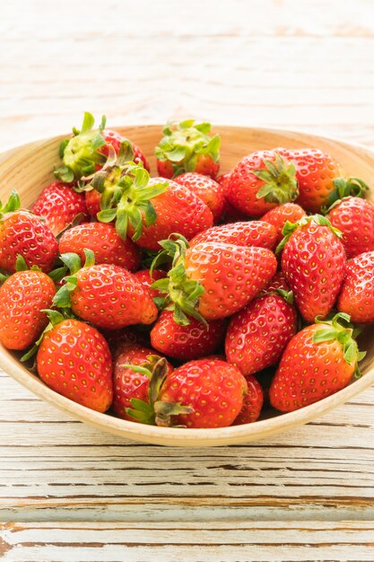 Grupo de fresas o fresas de frutas