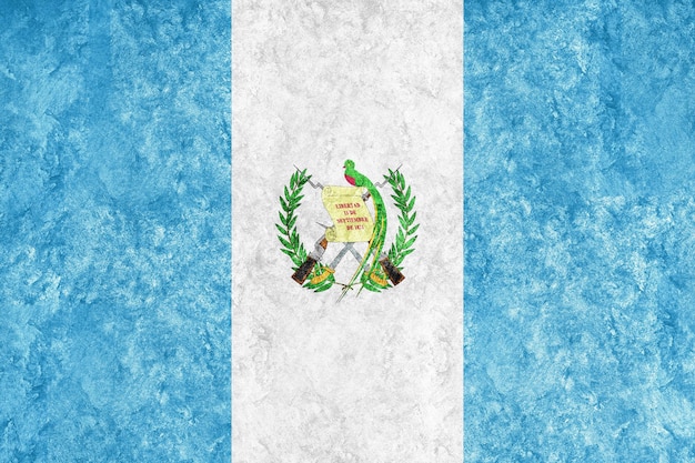 Guatemala Bandera metálica, bandera texturizada, bandera grunge