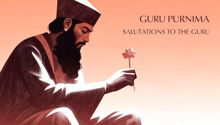 Foto gratuito guru purnima: saludos al gurú