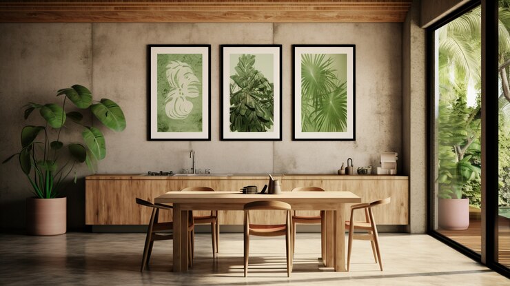Foto gratuito una habitación en una casa decorada con diseños folclóricos brasileños