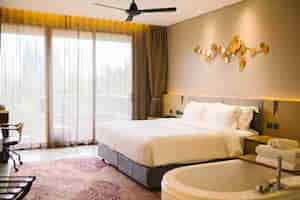 Foto gratuita habitación de lujo en el hotel