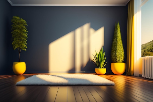 Una habitación con plantas y una pared que dice "zen".