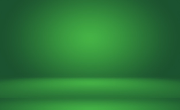 Habitación vacía de fondo abstracto degradado verde con espacio para texto e imagen