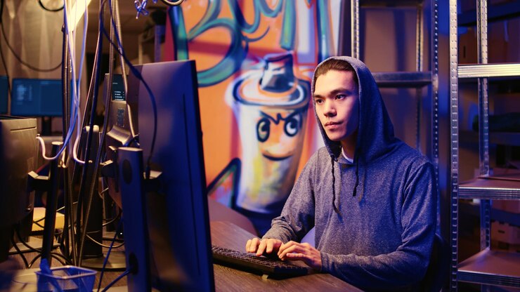 Foto gratuito los hackers lanzan un ataque ddos desde muchos pcs