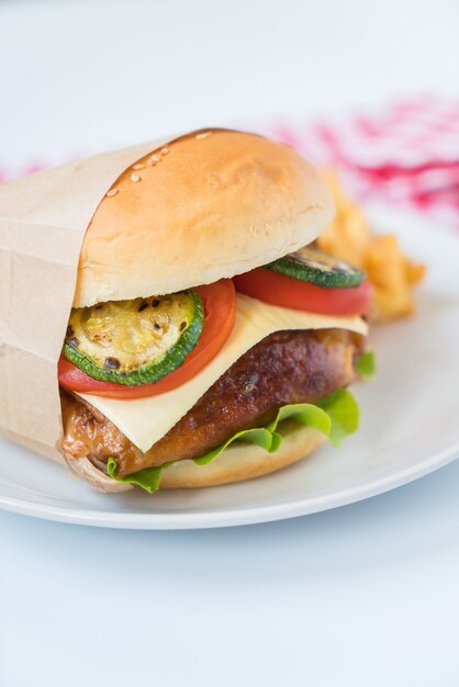 Foto gratuita hamburguesa de tocino