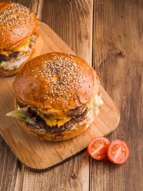 Foto gratuita hamburguesas americanas ricas