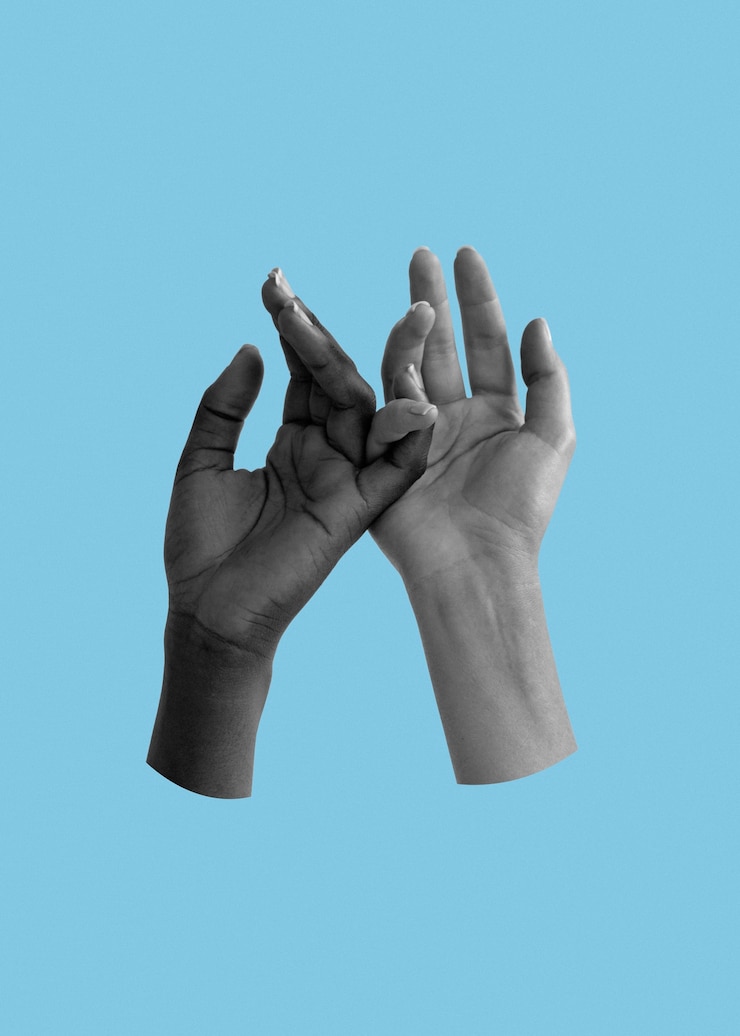 Photo Gratis hand gesture expressing different feelings