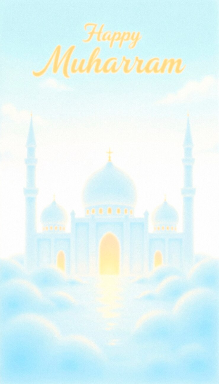 Photo Gratis happy muharram greeting card illustration