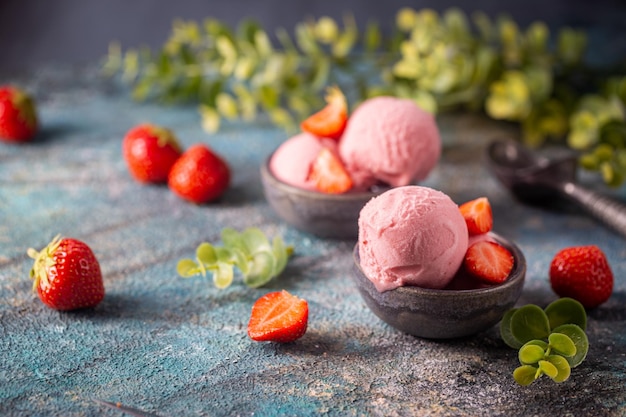 Foto gratuita helado de fresa