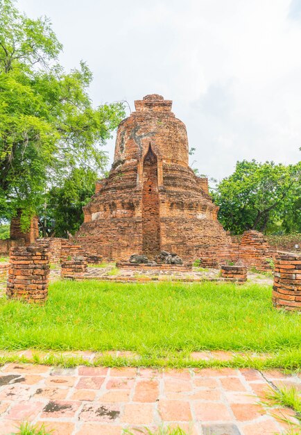 hermosa arquitectura antigua histórica de Ayutthaya en Tailandia