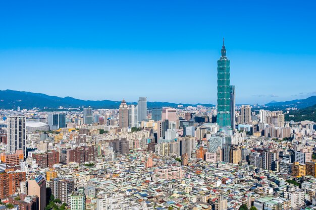 Hermosa arquitectura de la ciudad de taipei