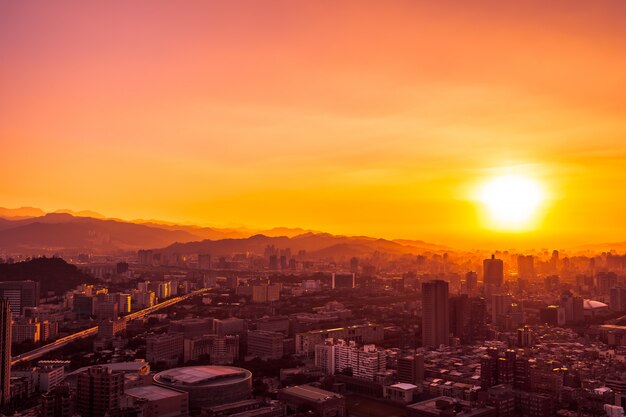 Hermosa arquitectura de la ciudad de taipei