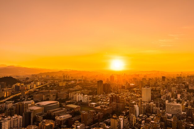 Hermosa arquitectura de la ciudad de taipei