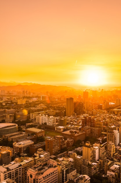 Hermosa arquitectura de la ciudad de taipei