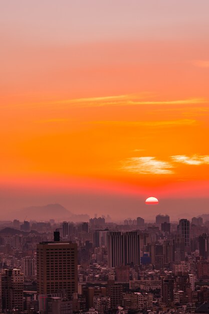 Hermosa arquitectura de la ciudad de taipei