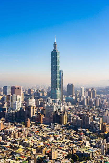 Hermosa arquitectura de la ciudad de taipei