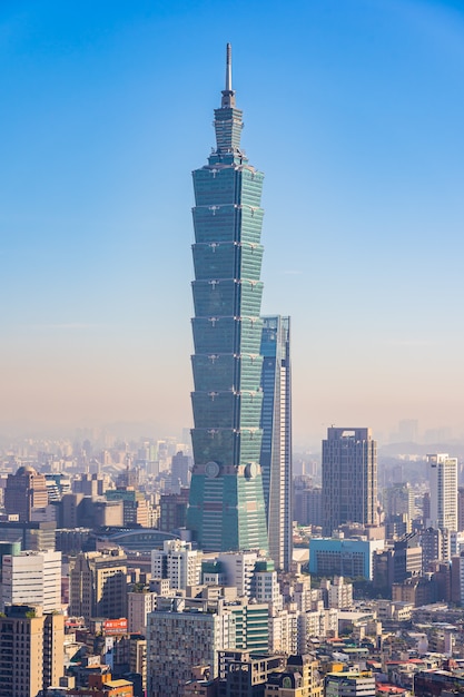 Hermosa arquitectura de la ciudad de taipei