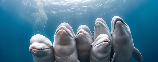 Foto gratuita una hermosa ballena cruzando el océano