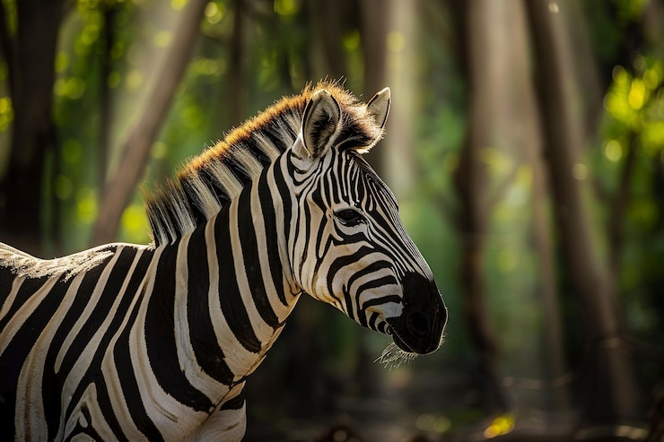 Foto gratuito la hermosa cebra en la naturaleza